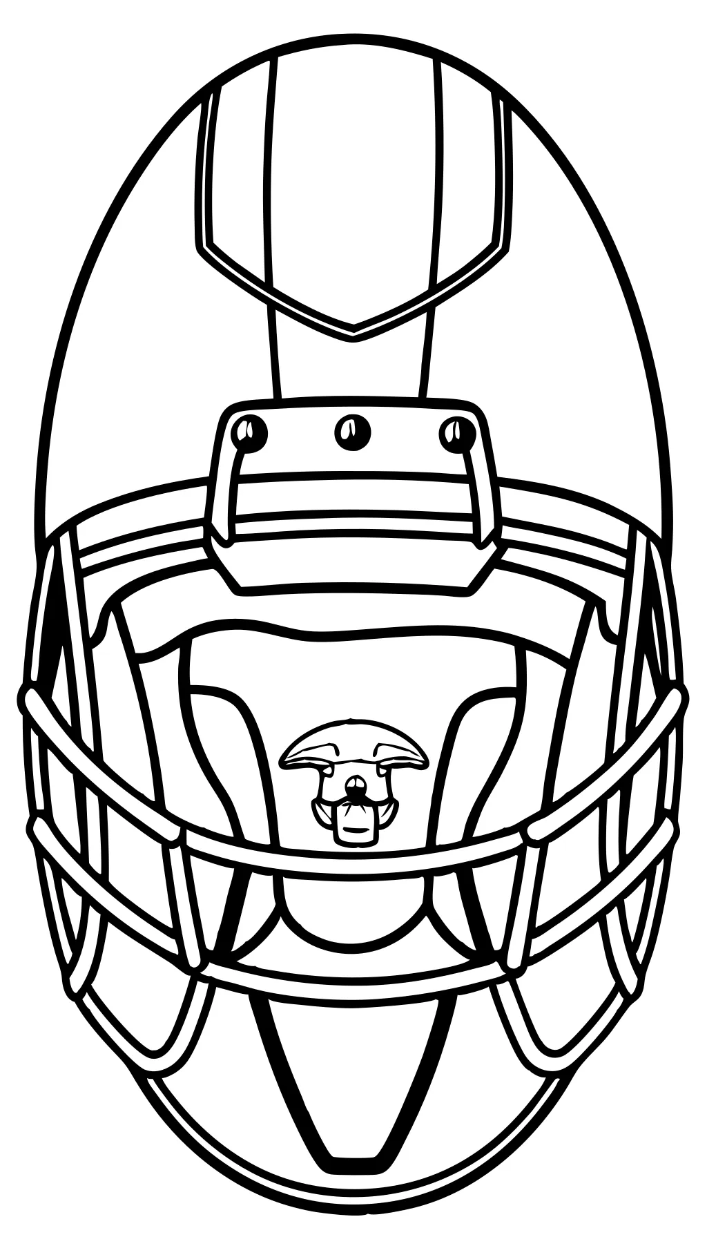 coloriage de casque de football